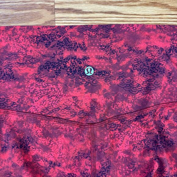Lululemon Align Pant 28" *Lunar New Year Intricate Oasis Love Red Gold Logo Sz 6 - Picture 9 of 9